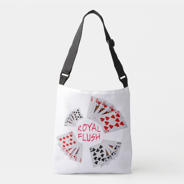 Bolso Cruzado Manos de Póquer - Flush Real (Anverso)