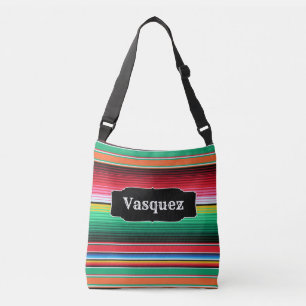 Bolso Cruzado Manta mexicana de Serape del español de encargo