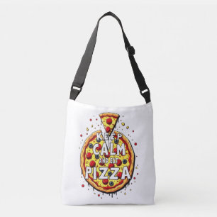 Bolso Cruzado Mantener la calma y comer pizza: diseño perfecto p