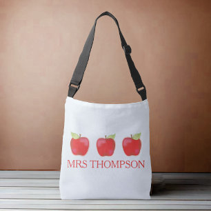 Bolso Cruzado Manzanas de profesor curado personalizadas