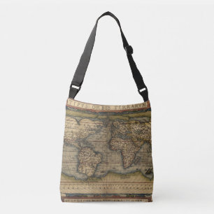 Bolso Cruzado Mapa antiguo del mundo