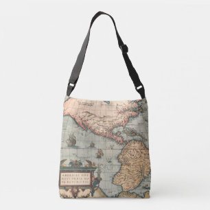 Bolso Cruzado Mapa de época de Norteamérica