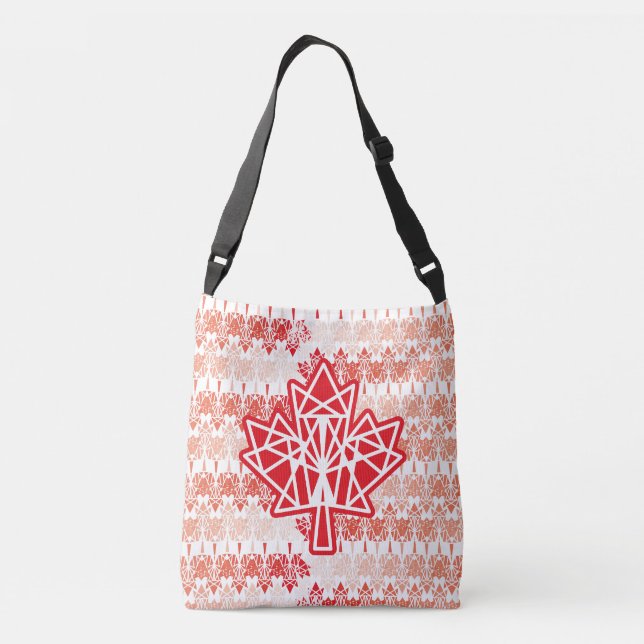 BOLSO CRUZADO MAPLE MADE WITH TRIANGLES CANADA FLAG BY MASANSER (Reverso)