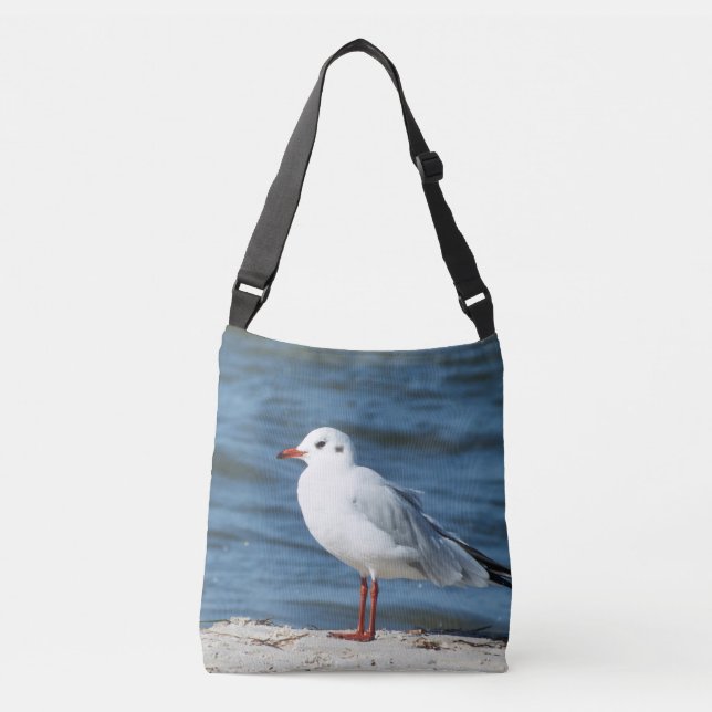 Bolso Cruzado mar, agua, gaviota, ave, viaje, azul, cielo, (Anverso)