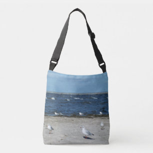 Bolso Cruzado mar, agua, gaviota, ave, viaje, azul, cielo,