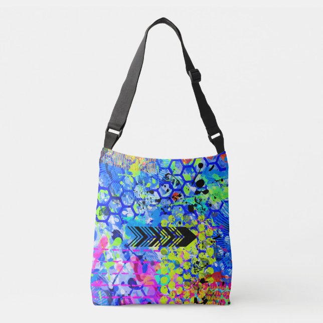 Bolso Cruzado Mar de Graffiti (Anverso)