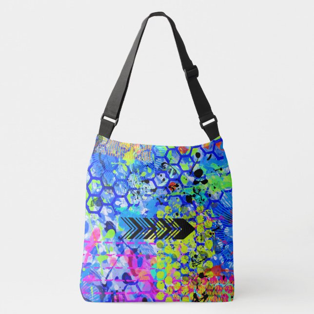 Bolso Cruzado Mar de Graffiti (Anverso)