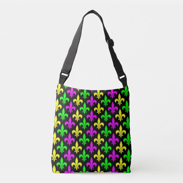 Bolso Cruzado Mardi Gras Fleur De Lis (Anverso)