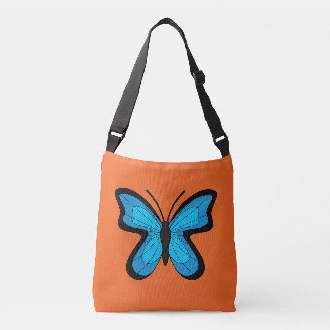 Bolso Cruzado Mariposa Azul (Anverso)