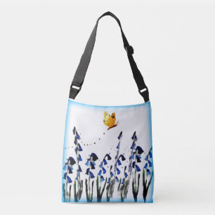Bolso Cruzado Mariposa Bluebells Naturaleza floral