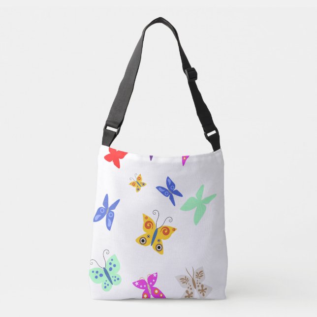 Bolso Cruzado Mariposa colorida (Anverso)