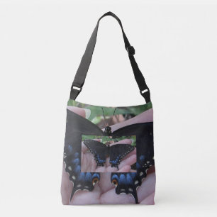 Bolso Cruzado Mariposa de cola cruda negra #1