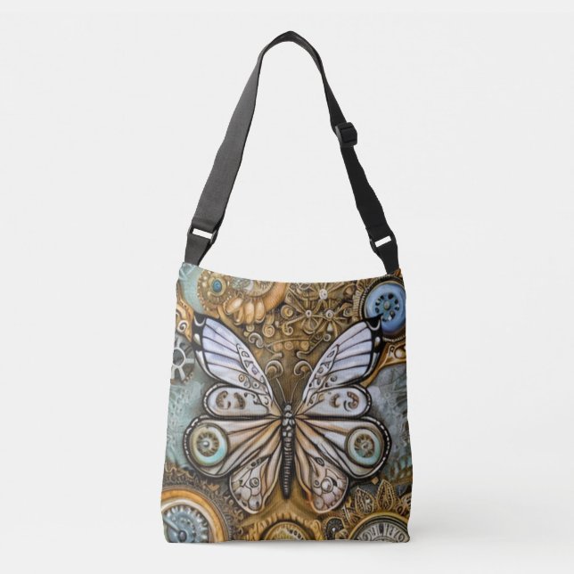 Bolso Cruzado Mariposa de Steampunk (Anverso)