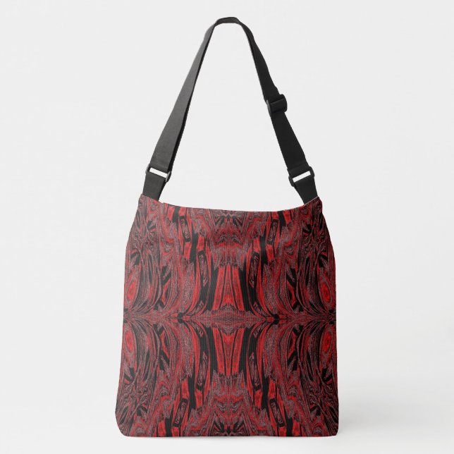 BOLSO CRUZADO MARIPOSA DE VELVET ROJO (Anverso)