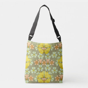 Bolso Cruzado Mariposa Floral Botánico Colorido
