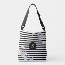 Bolso Cruzado Mariposa Floral Striped Monograma negro