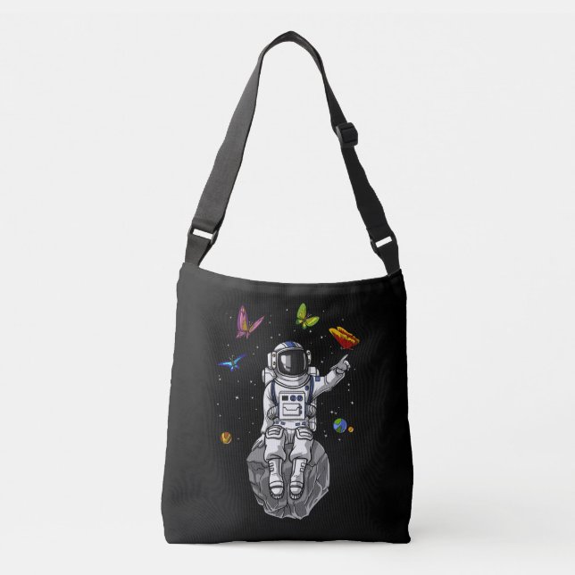 Bolso Cruzado Mariposas astronautas (Anverso)