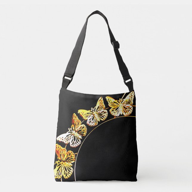 Bolso Cruzado Mariposas de oro (Anverso)