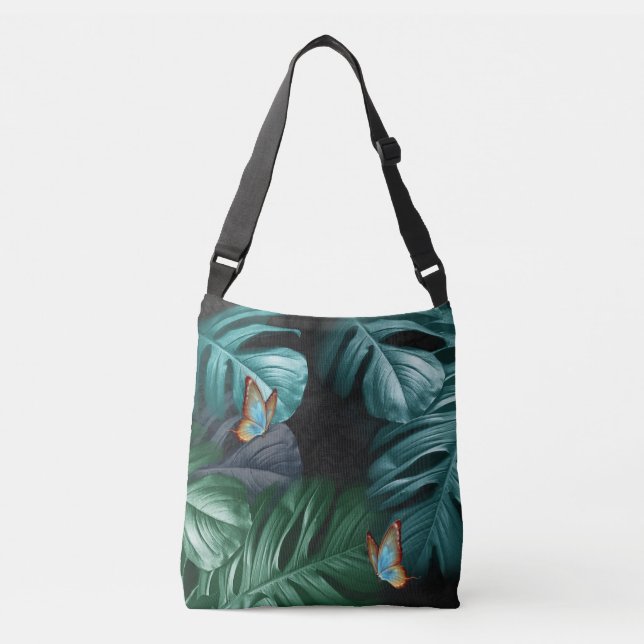 Bolso Cruzado Mariposas de paraídas/salpicaduras de turquesa tro (Anverso)