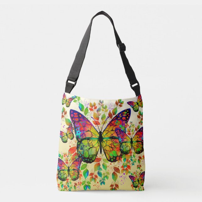 BOLSO CRUZADO MARIPOSAS DE PRIMAVERA DE COLORIDO (Anverso)