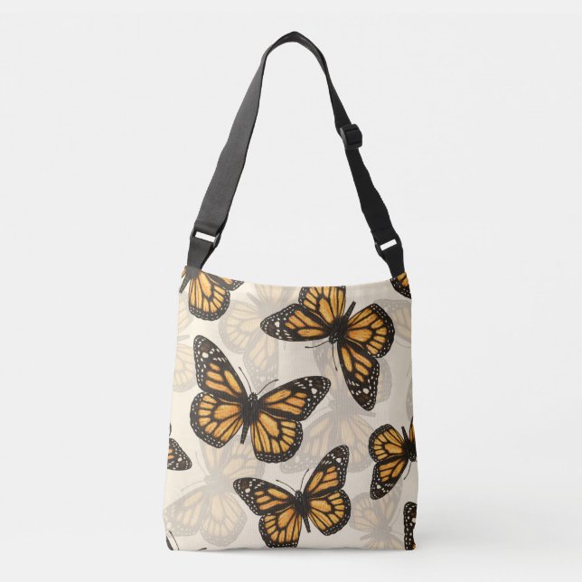Bolso Cruzado Mariposas monarcas (Anverso)