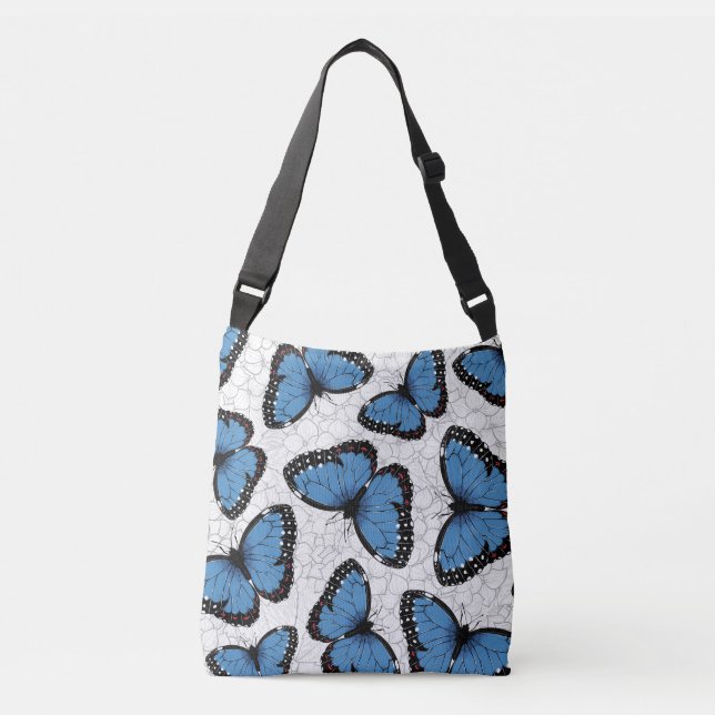 Bolso Cruzado Mariposas morfo azules (Anverso)