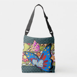 Bolso Cruzado Mariposas y flores
