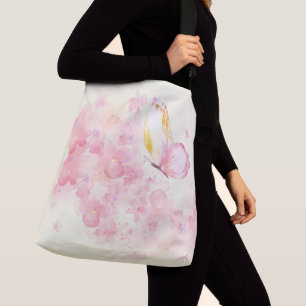 Bolso Cruzado Mariposas y flores acuáticas