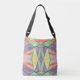 Bolso Cruzado Mármol Líquido Geométrico Abstracto Pastel