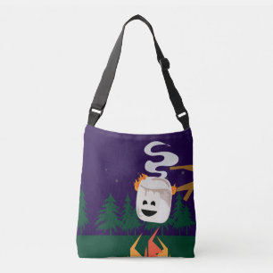 Bolso Cruzado Marshmallow Campfire Cute Personalizado Diversión