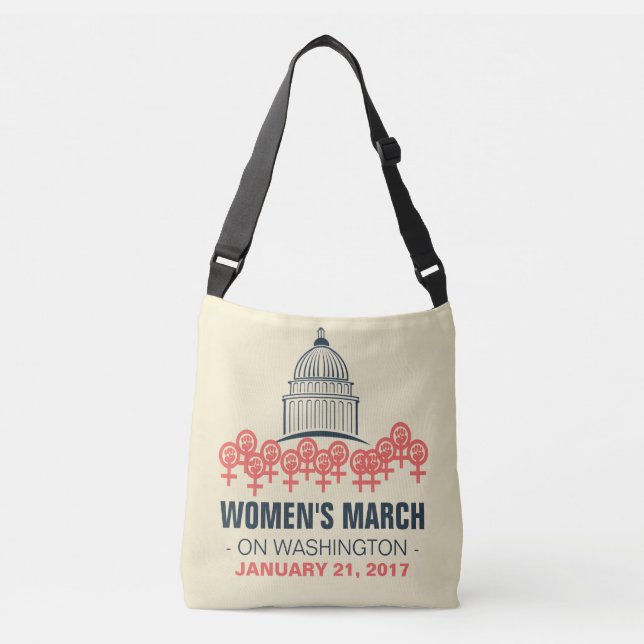 Bolso Cruzado Marzo de las mujeres en la solidaridad de (Anverso)
