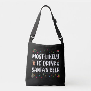Bolso Cruzado Más Probable De Beber La Cerveza De Santa Navidad