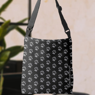 Bolso Cruzado Mascota de patrón de impresión de traza negra pa