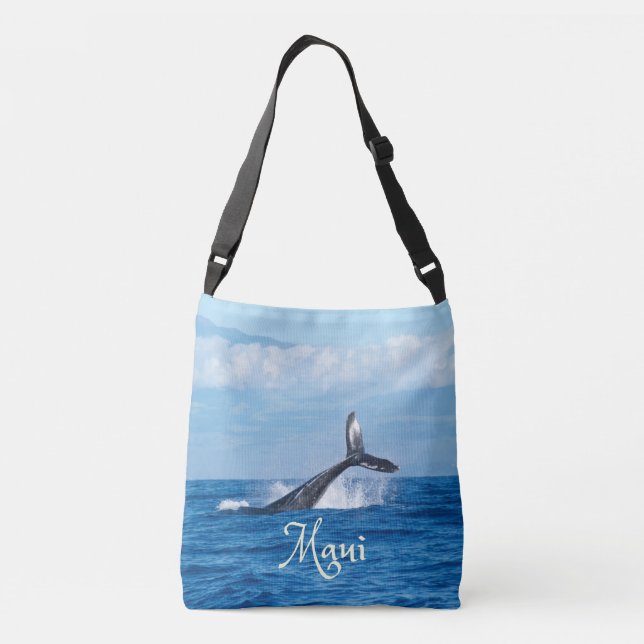 Bolso Cruzado Maui Hawaii Ocean Whale Tail (Reverso)
