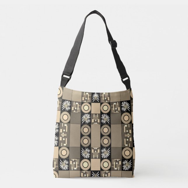 Bolso Cruzado Mazipoodles Patchwork Quilt 2 Sepia (Anverso)