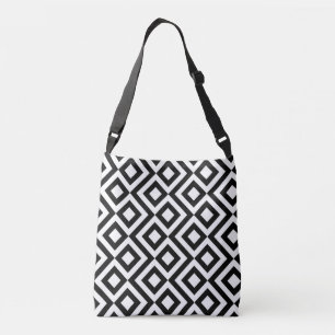 Bolso Cruzado Meander blanco y negro de diseño