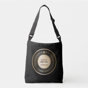 Bolso Cruzado MEDALLA Dorada #1 Campeón IMPRESIÓN PERSONALIZADA 
