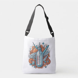Bolso Cruzado Medical Vial Art – Syringe & Pill Bottle Wings