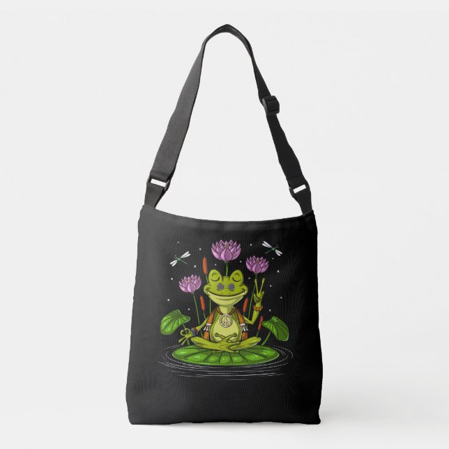 Bolso Cruzado Medición de rana hippie (Anverso)