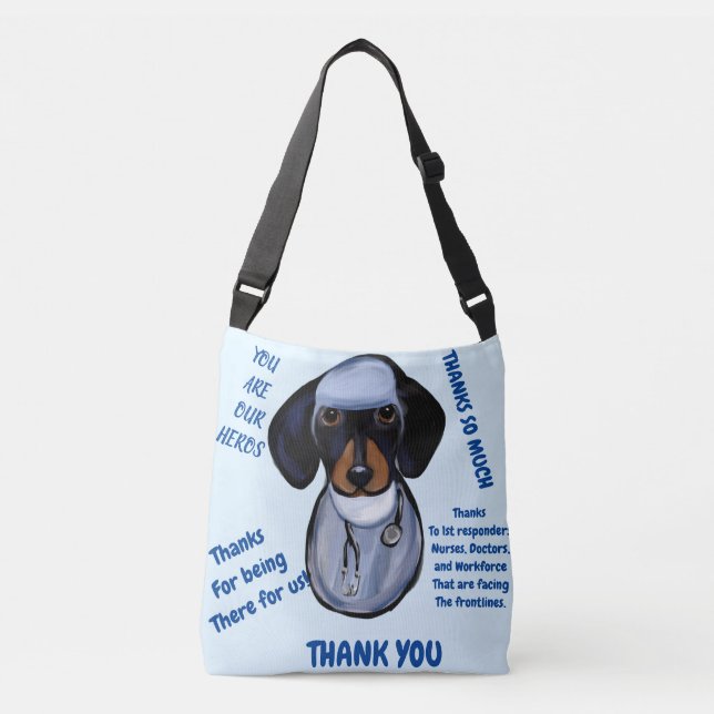 BOLSO CRUZADO MÉDICO DACHSHUND (Anverso)