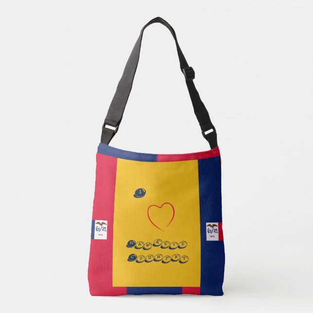Bolso Cruzado Medio Hawkeye País Amor Crossbody Bag (Anverso)