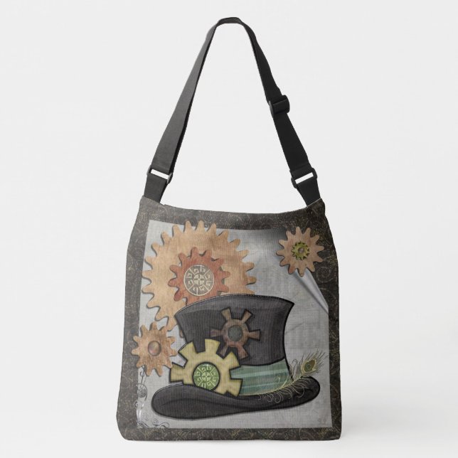 Bolso Cruzado Medios mixtos Steam Sass Steampunk (Anverso)