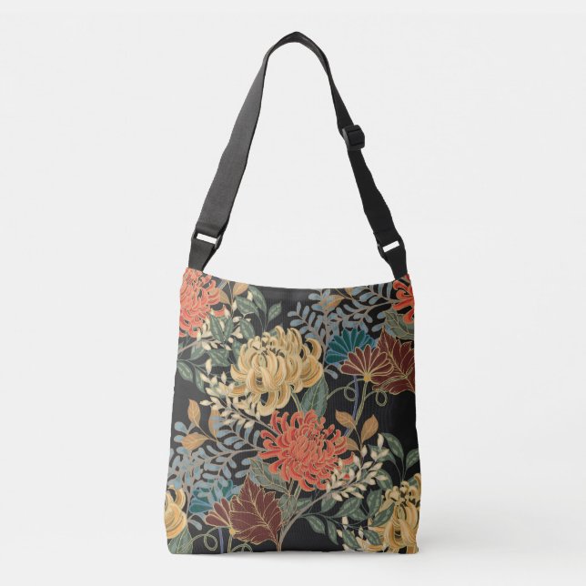 Bolso Cruzado Mehndi Tracery Tile: Diseño étnico sin problemas (Anverso)