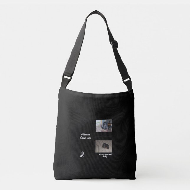 Bolso Cruzado Melanoma Pet Memory Two-Photo Design (Anverso)