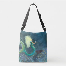 Bolso Cruzado Mermaid with her pearl crossbody tote bag
