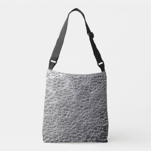 Bolso Cruzado Metalizado de plata dañada