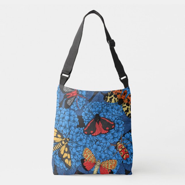 Bolso Cruzado Metas en la hidrangea azul (Anverso)