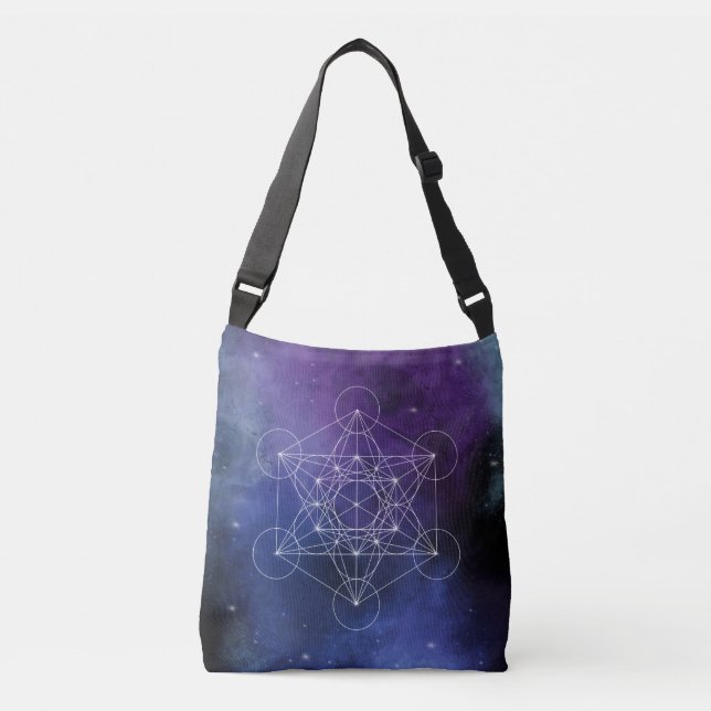 Bolso Cruzado Metatrón, chakra, zen, geométrica sagrada, geometr (Anverso)