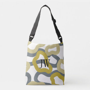 Bolso Cruzado Metro moderno monogramado de oro gris