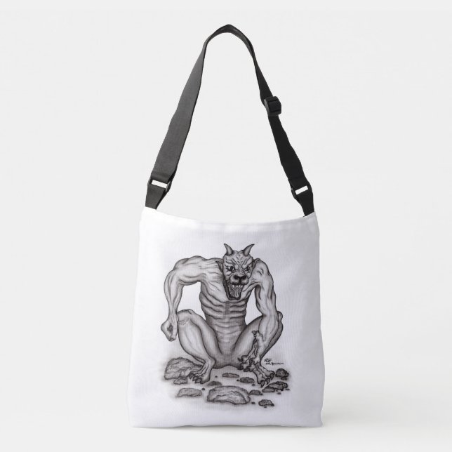 Bolso Cruzado Mezcla de Creatura - Troll, Golem y Devil (Anverso)